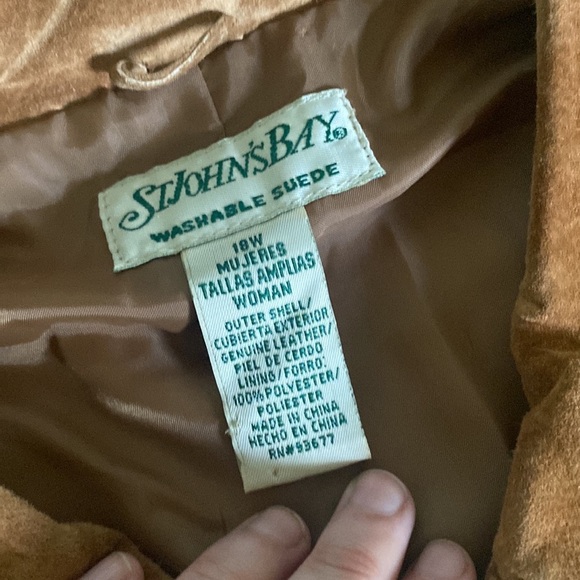 VTG 90’s Y2K Suede St. John’s Bay washable vest & maxi skirt set. 18W & 16W boho - Picture 4 of 12